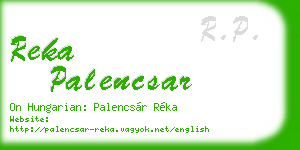 reka palencsar business card